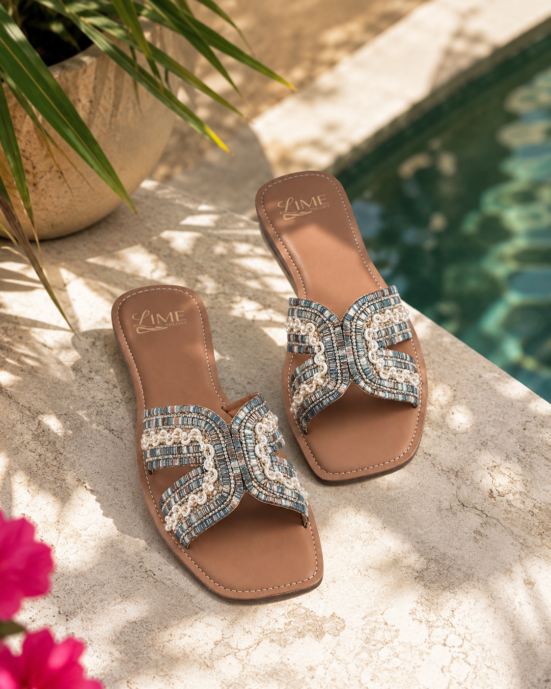 Luna Blue Pearl Flats