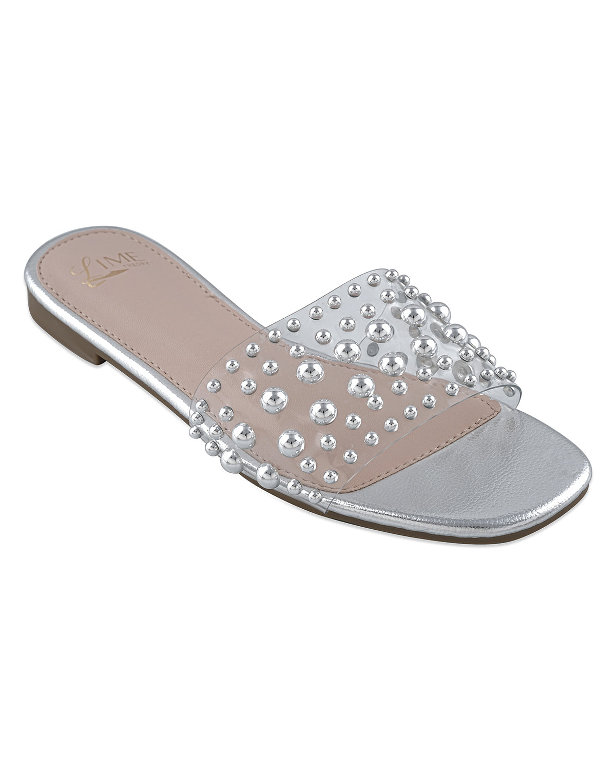 Starlet Silver Studded Flats