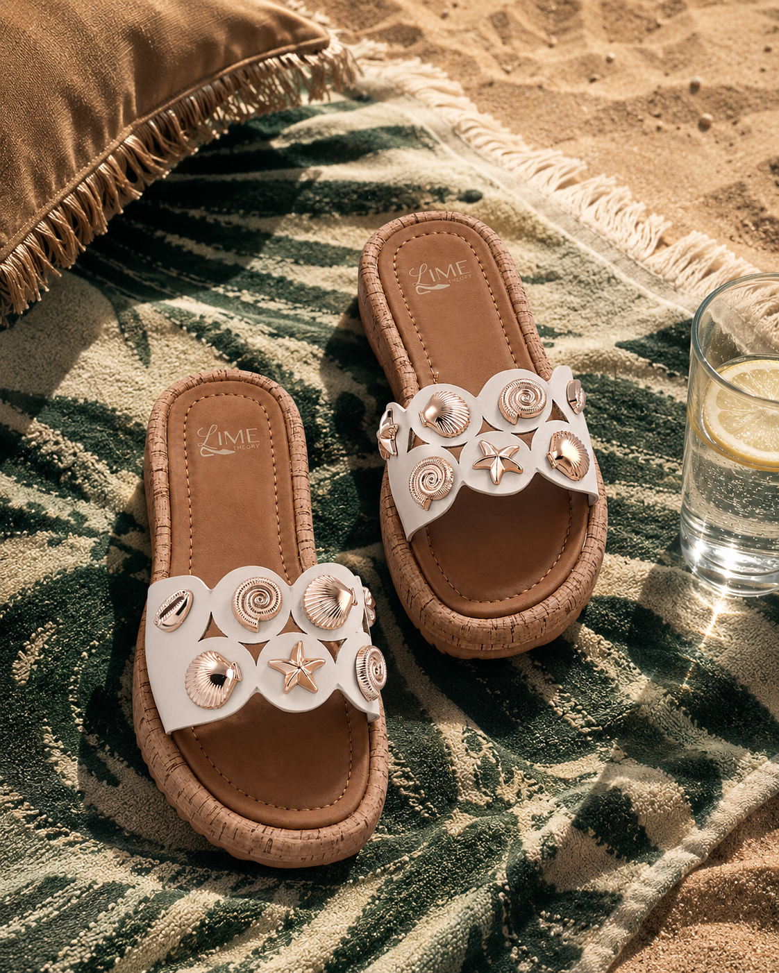 Flora Beige Bloom Flats