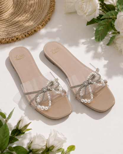 Noir Pearl Gleam Flats