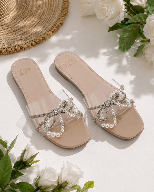 Noir Pearl Gleam Flats