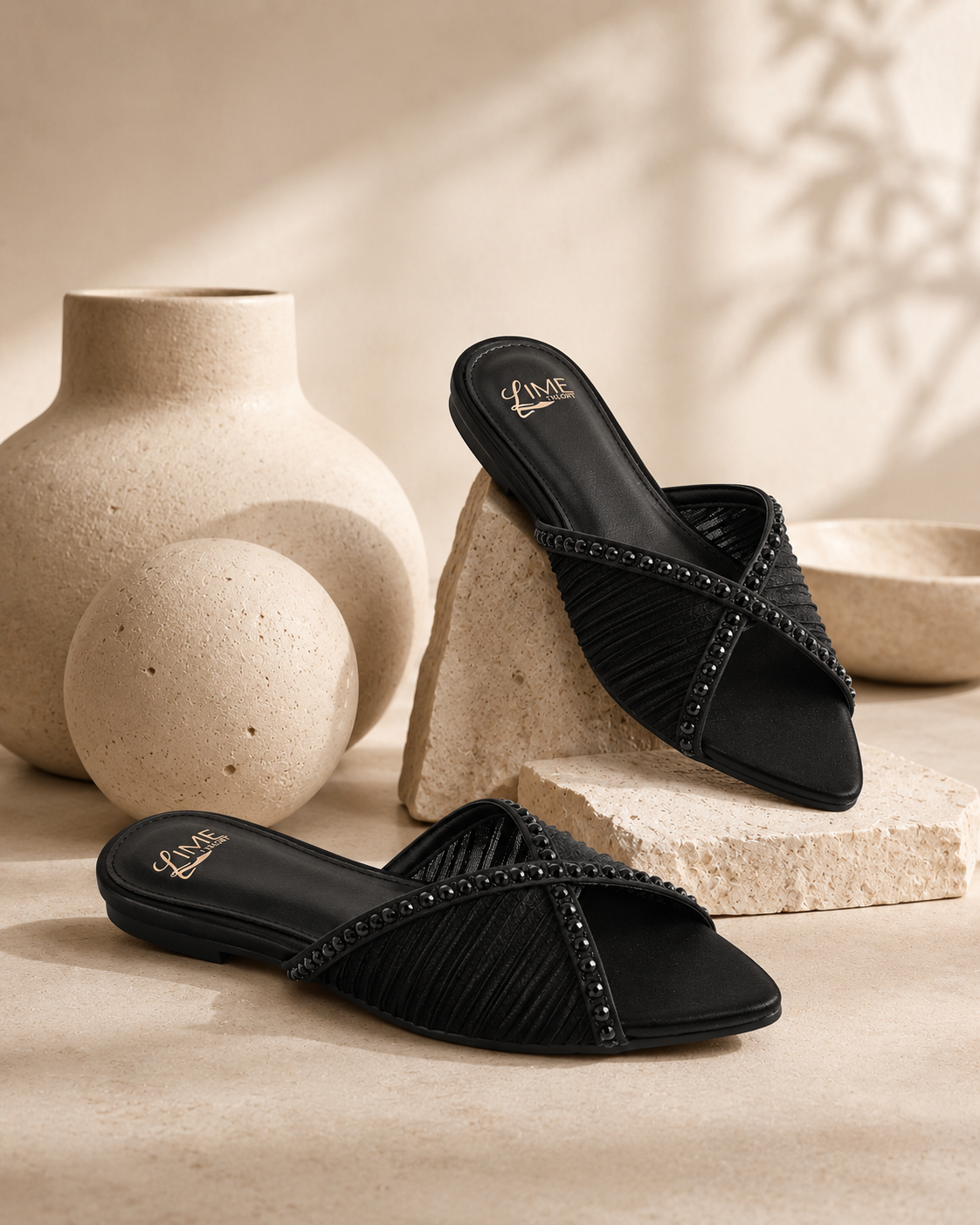 Nora Black Minimal Flats