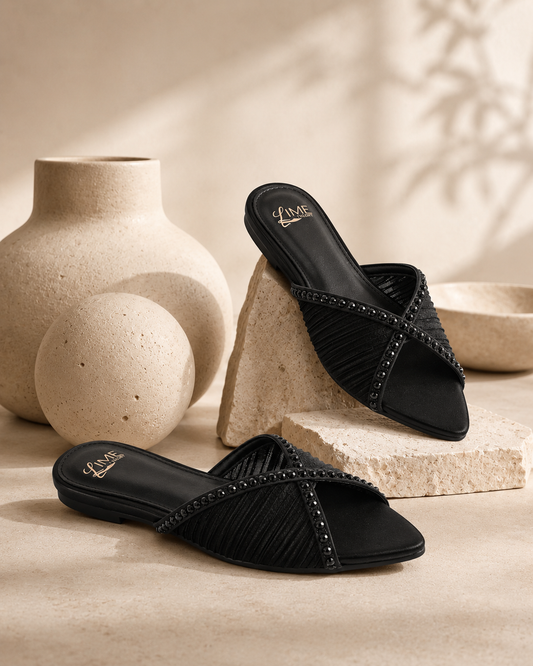 Nora Black Minimal Flats