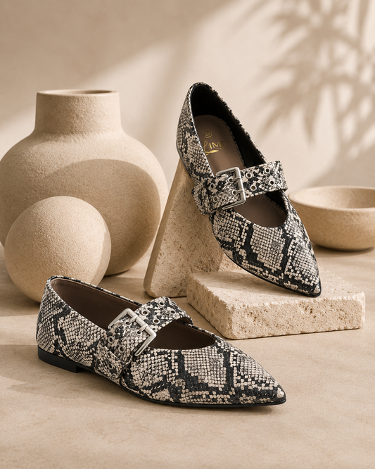 Savanna Leopard Print Pointed Flats