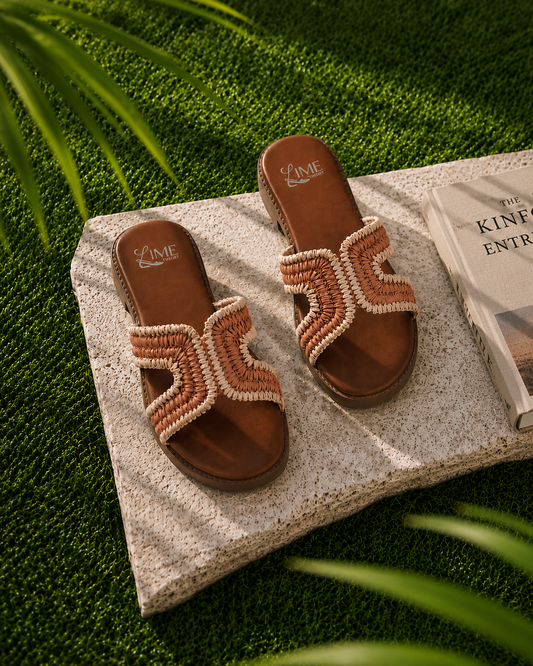 Zara Beige Crochet Flats