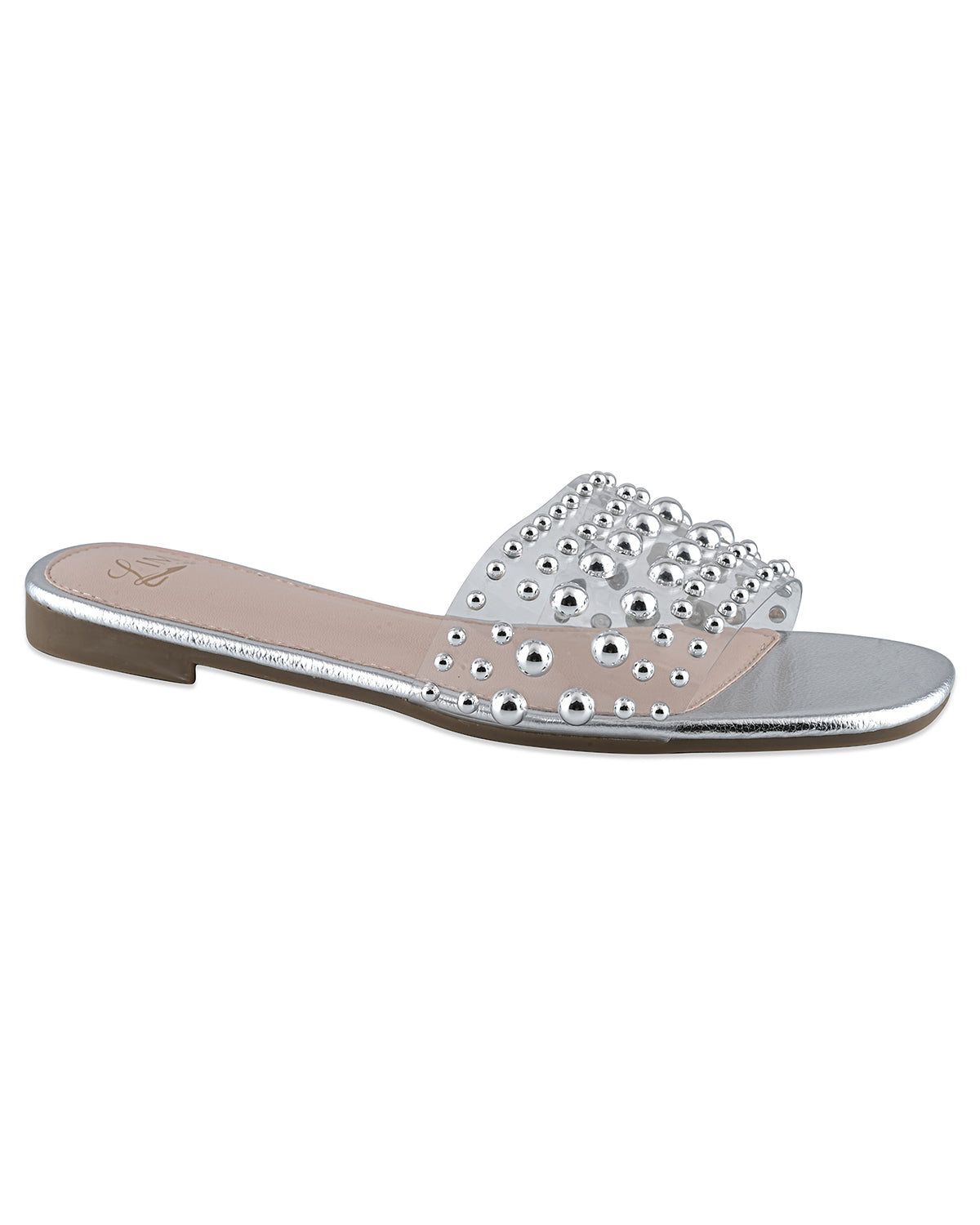 Starlet Silver Studded Flats