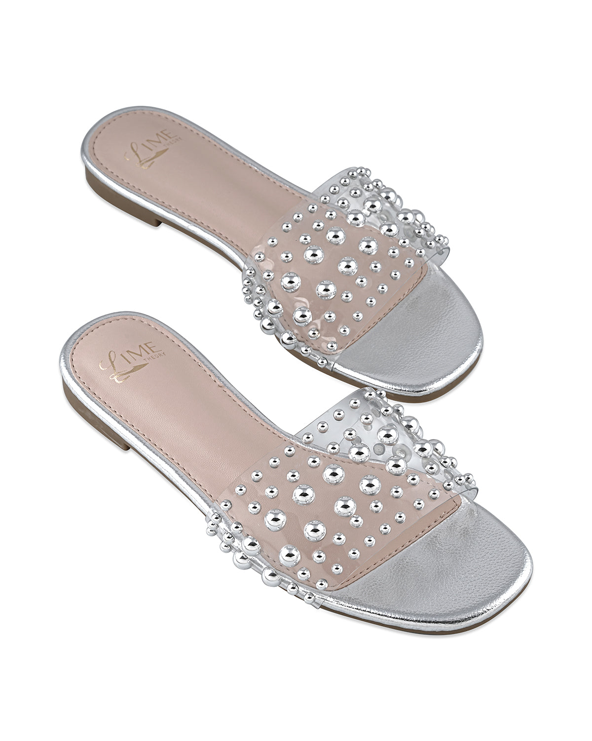 Starlet Silver Studded Flats