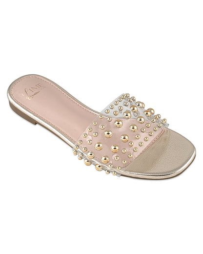 Starlet Gold Studded Flats