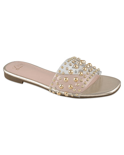 Starlet Gold Studded Flats