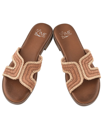 Zara Beige Crochet Flats