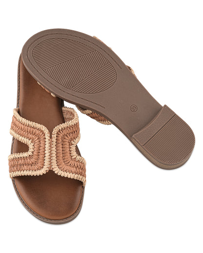 Zara Beige Crochet Flats