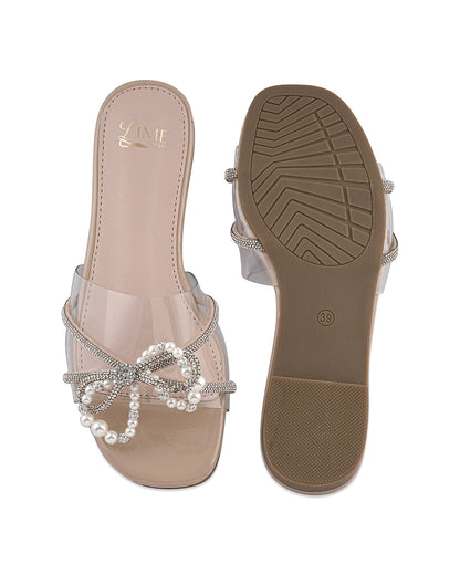 Noir Pearl Gleam Flats