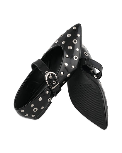 Ariana Black Embellished Belly Shoe