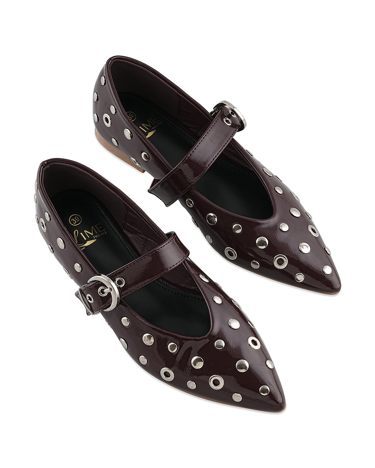 Ariana Maroon Embellished Belly Shoe