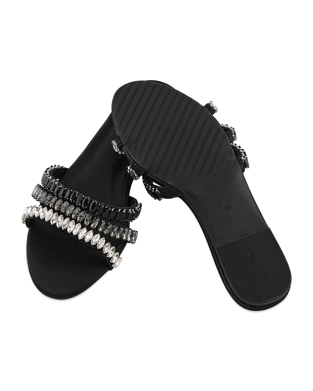 Tara Black Chain Flats