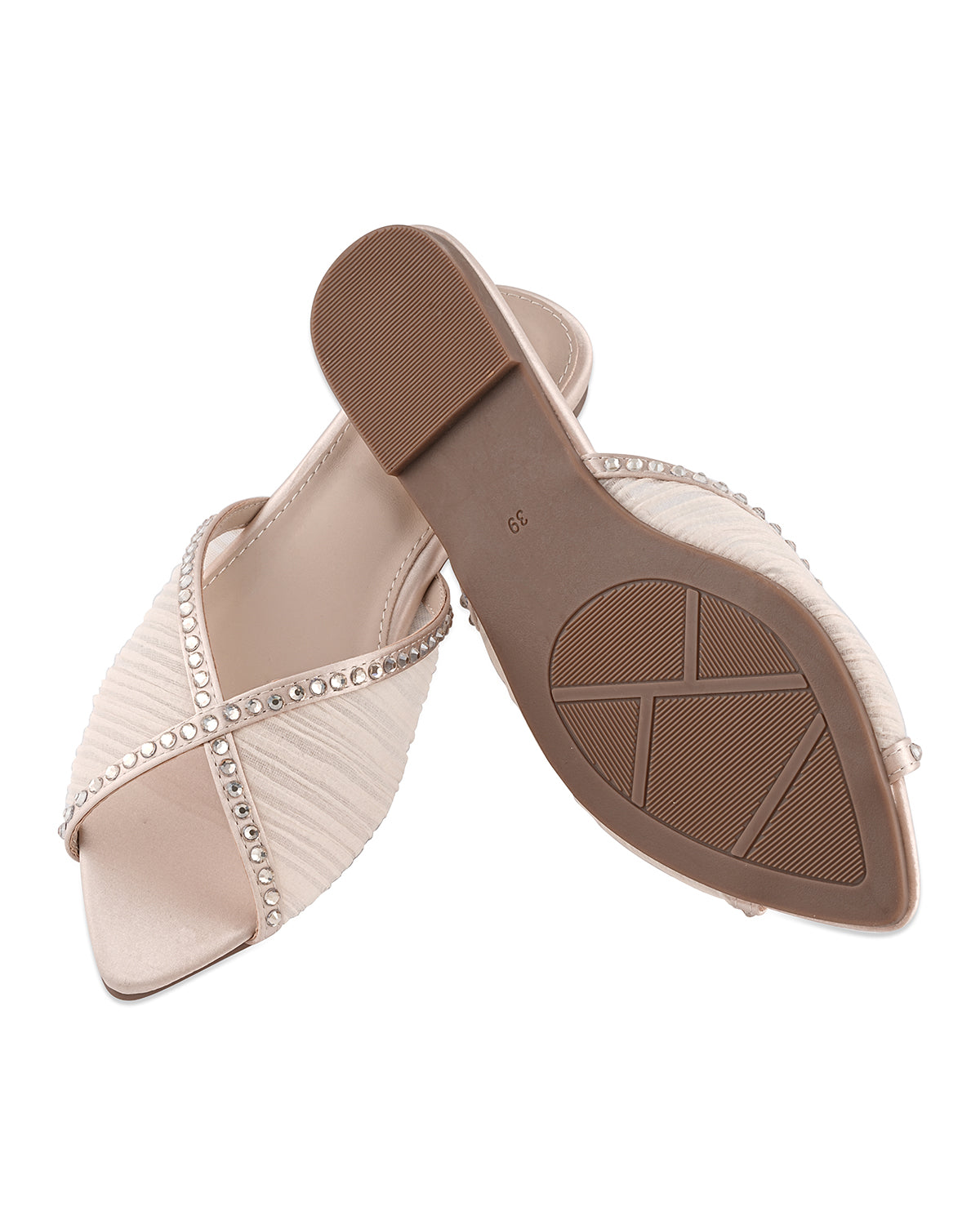Nora Beige Minimal Flats