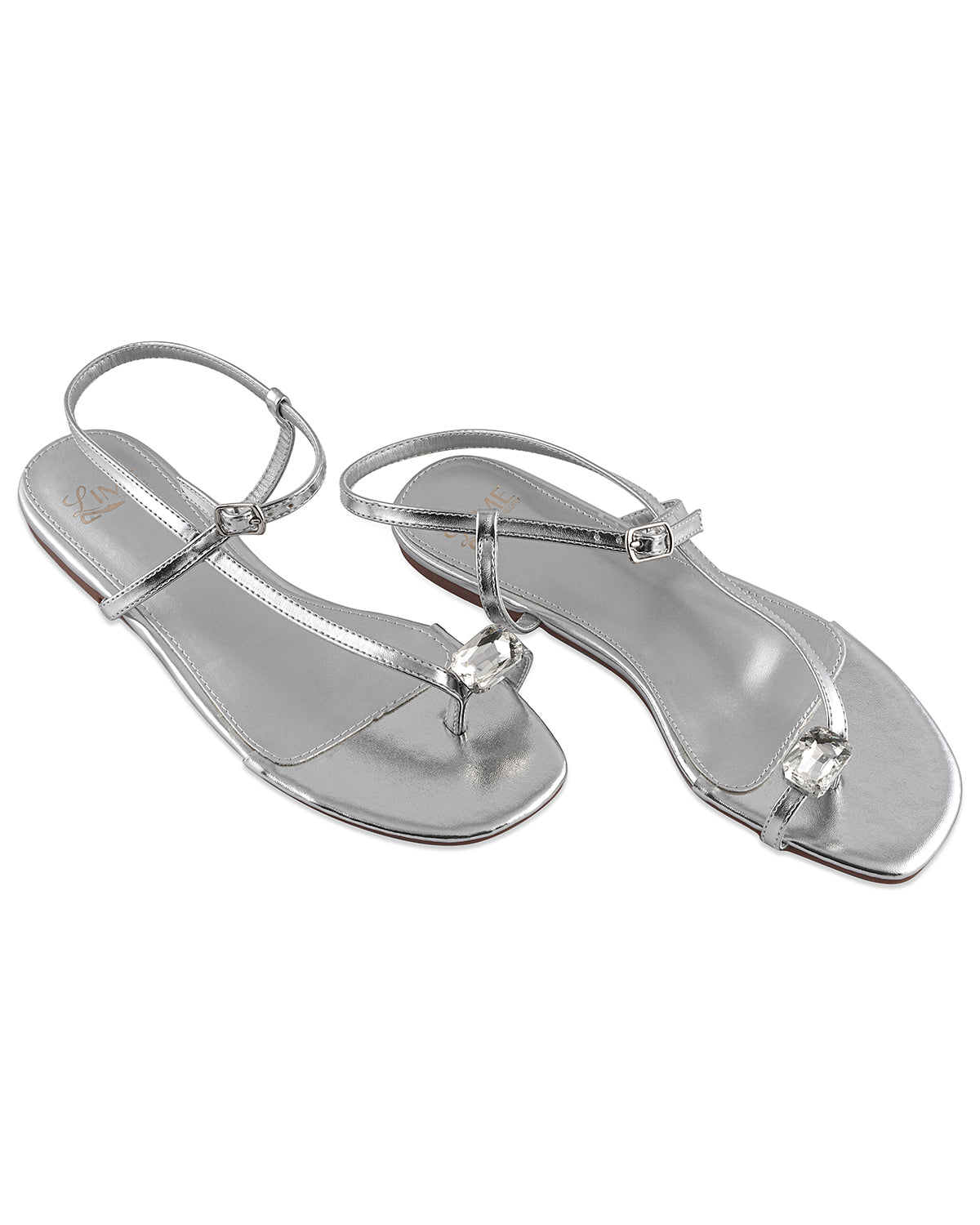 Nysa Silver Metallic Flats