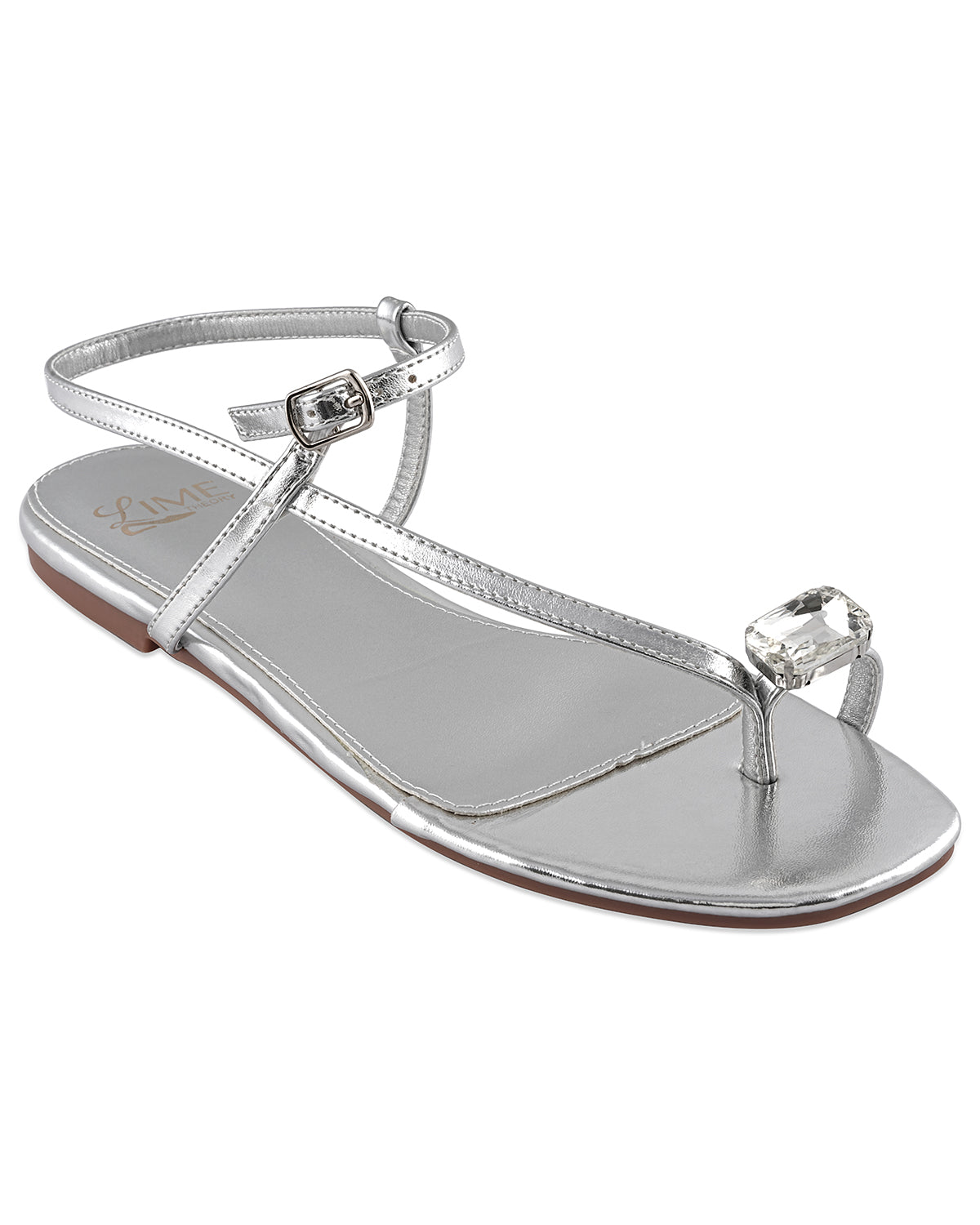 Nysa Silver Metallic Flats