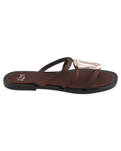 Marlow Coffee Buckle Flats