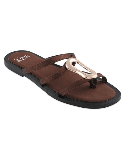 Marlow Coffee Buckle Flats