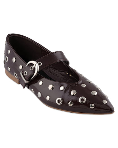 Ariana Maroon Embellished Belly Shoe
