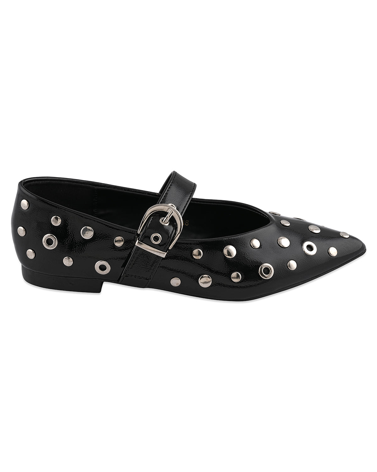Ariana Black Embellished Belly Shoe