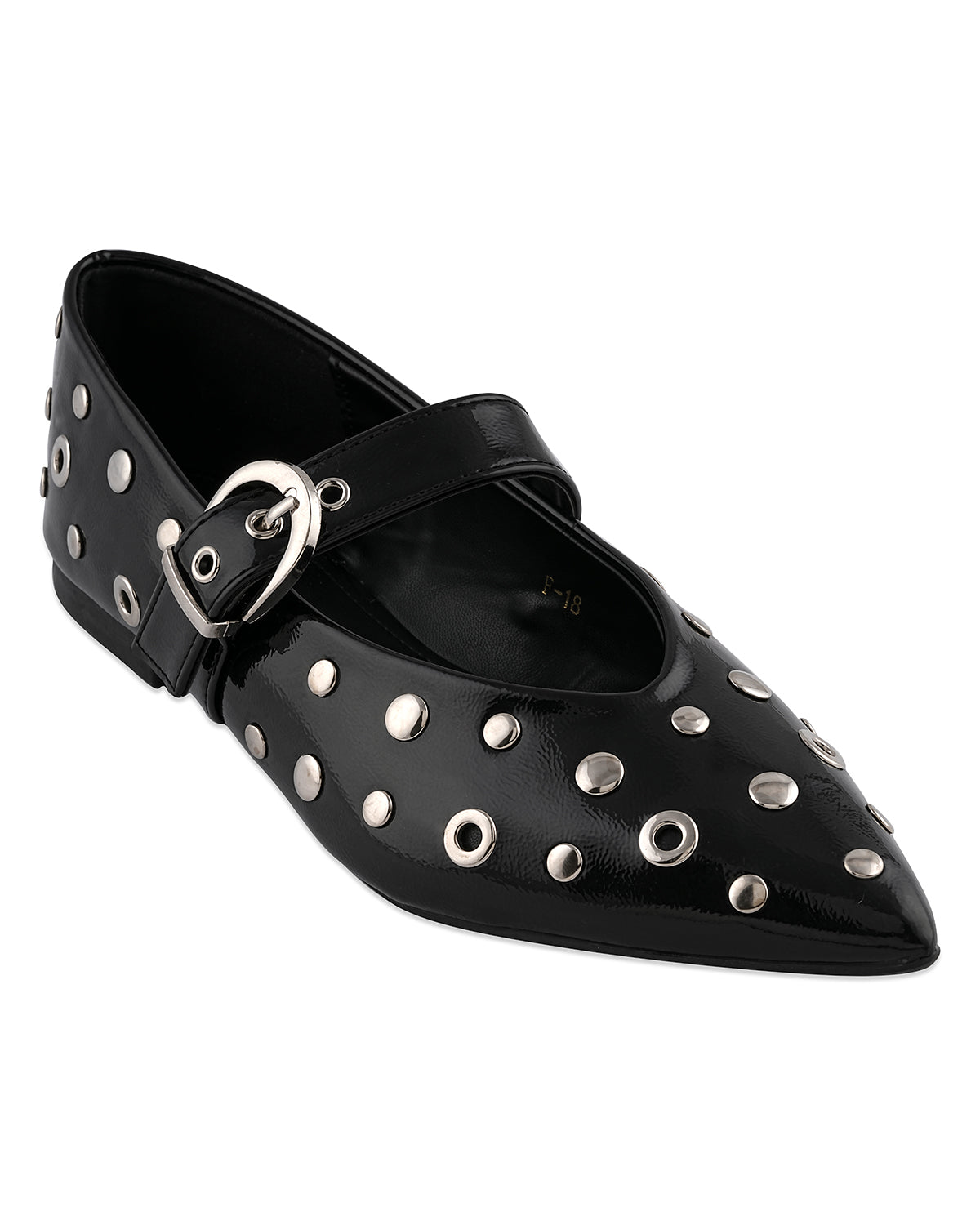 Ariana Black Embellished Belly Shoe