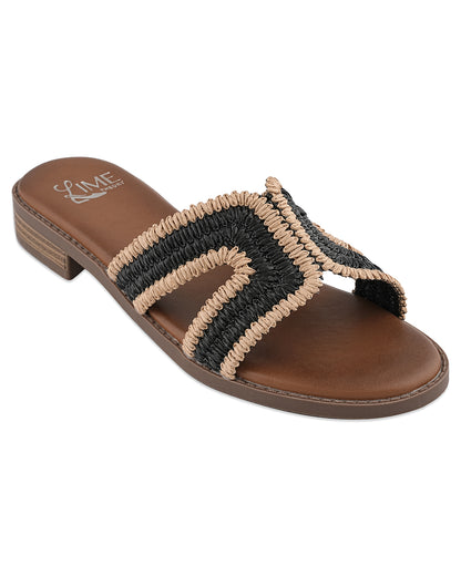 Zara Black Crochet Flats