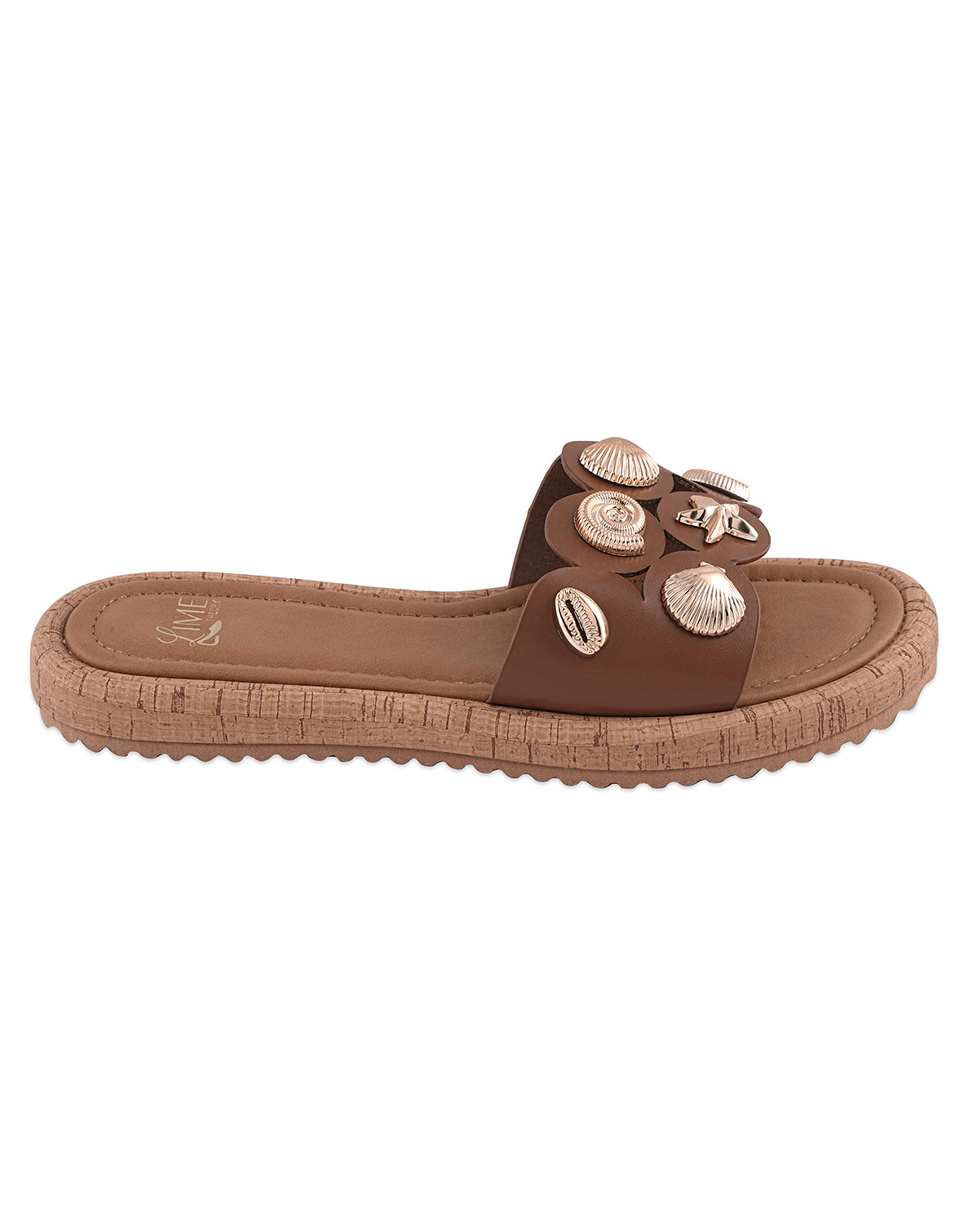 Flora Tan Bloom Flats